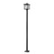 Z-Lite Aspen 1 Light Outdoor Post Mounted Fixture, Black And Clear Seedy 554PHBS-536P-BK - alternate 1